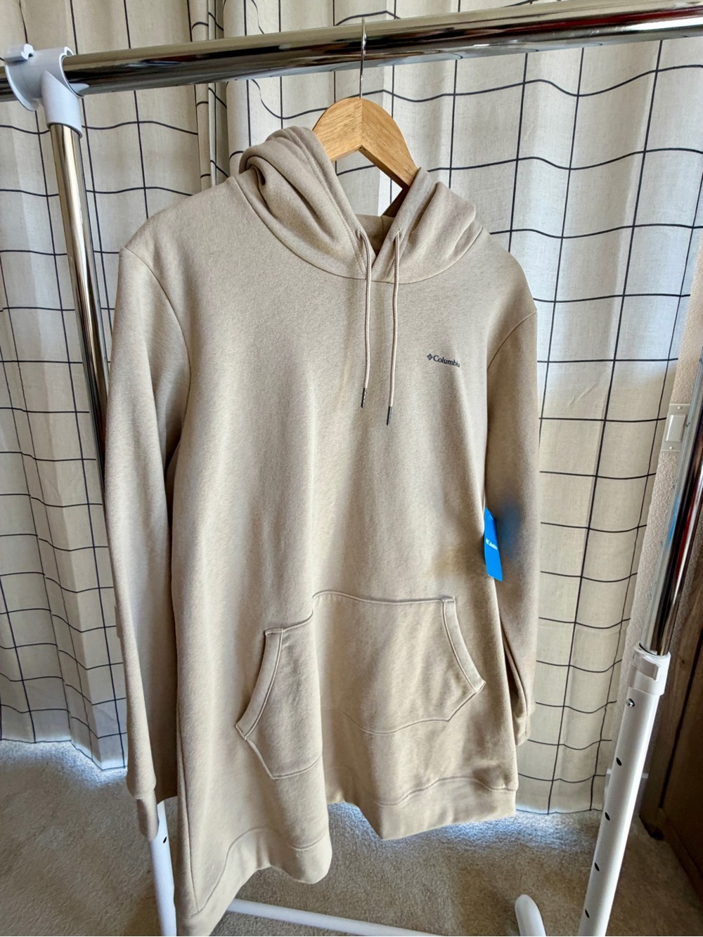 Columbia Women’s Burr Trail Long Hoodie 1X Beige Tan Pullover